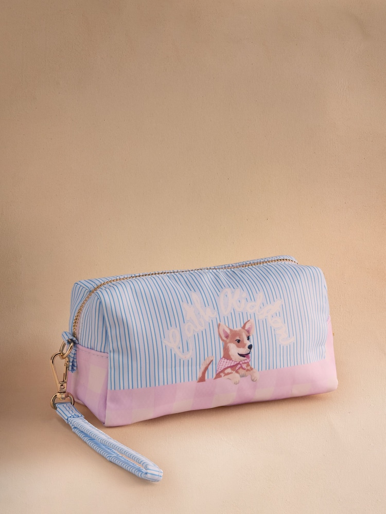 Cath Kidston Blue Corgi Print Camden Pouch - Image 1 of 3 Cath Kidston Blue Corgi Print Camden Pouch - Image 1 of 3