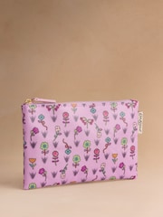 Cath Kidston Pink Floral Doodle Zipped Purse - Image 1 of 3