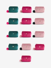 Ribbed Velvet Monogram Makeup Bag - Image 5 of 5