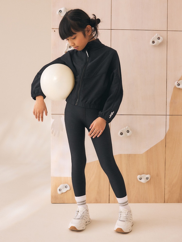 Black Sports Zip Through Jacket (3-16yrs) - Image 1 of 4 Black Sports Zip Through Jacket (3-16yrs) - Image 1 of 4