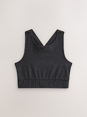 Black Sports Crop Top (5-16yrs) - Image 4 of 7