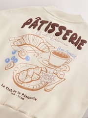 Neutral Pâtisserie Graphic Sweatshirt And Textured Trousers Set (3-16yrs) - Image 10 of 10