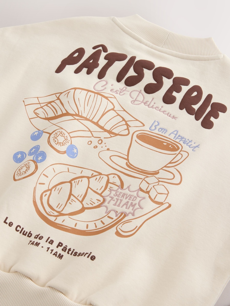 Neutral Pâtisserie Graphic Sweatshirt And Textured Trousers Set (3-16yrs) - Image 10 of 10 Neutral Pâtisserie Graphic Sweatshirt And Textured Trousers Set (3-16yrs) - Image 10 of 10