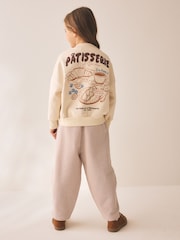 Neutral Pâtisserie Graphic Sweatshirt And Textured Trousers Set (3-16yrs) - Image 2 of 10