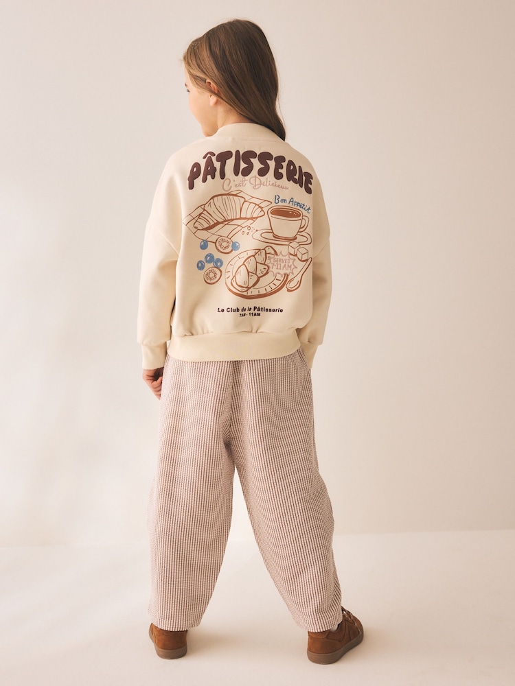 Neutral Pâtisserie Graphic Sweatshirt And Textured Trousers Set (3-16yrs) - Image 2 of 10 Neutral Pâtisserie Graphic Sweatshirt And Textured Trousers Set (3-16yrs) - Image 2 of 10