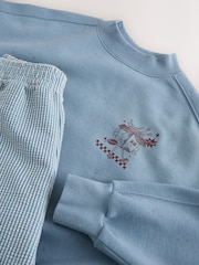 Blue Sweatshirt And Textured Trousers Set (3-16yrs) - Image 10 of 11