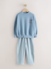 Blue Sweatshirt And Textured Trousers Set (3-16yrs) - Image 6 of 11