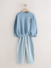 Blue Sweatshirt And Textured Trousers Set (3-16yrs) - Image 7 of 11