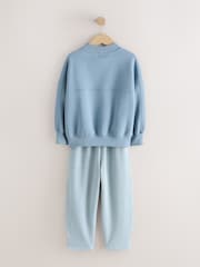 Blue Sweatshirt And Textured Trousers Set (3-16yrs) - Image 8 of 11