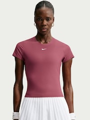 Nike Pink Smoke Victory Dri-FIT Short-Sleeve Tennis Top - Image 1 of 5