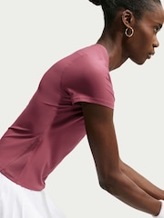 Nike Pink Smoke Victory Dri-FIT Short-Sleeve Tennis Top - Image 5 of 5