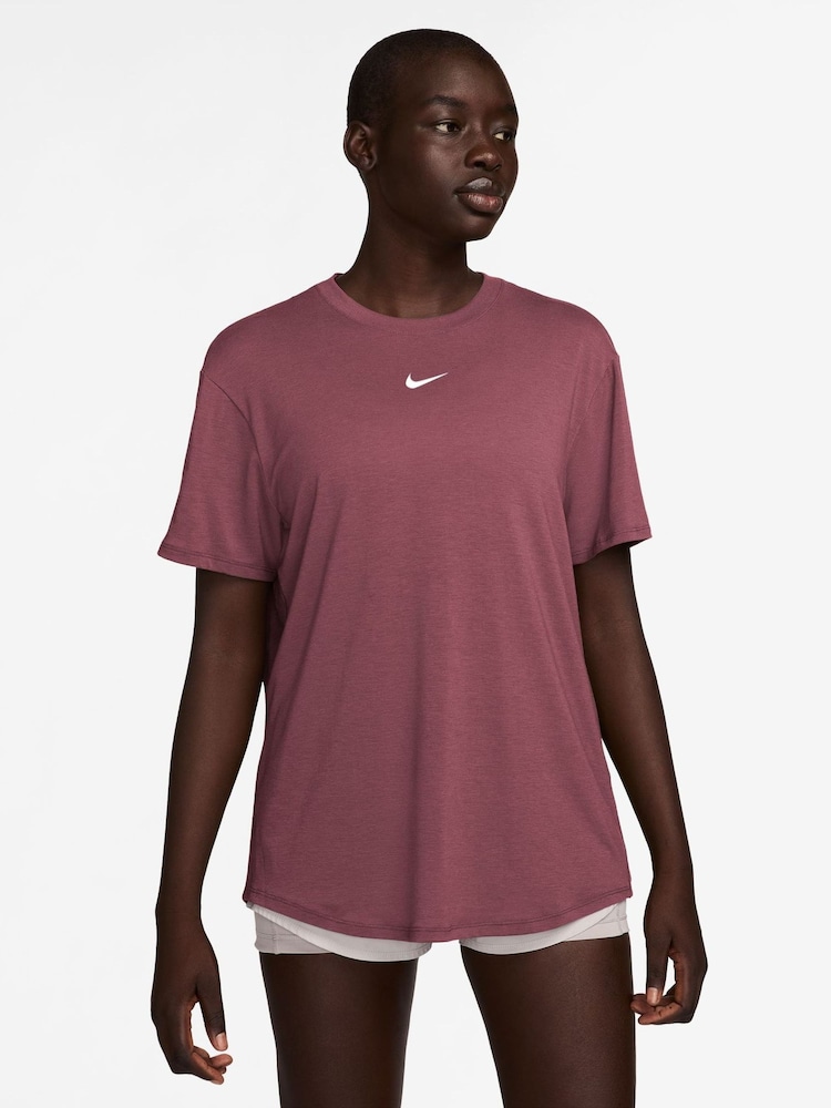 Humo rosa - Camiseta de manga corta Nike One Relaxed Dri-FIT - Imagen 1 de 3