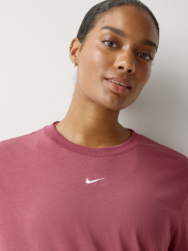 Nike Pink Smoke One Relaxed Dri-FIT Short Sleeve T-Shirt - Image 4 of 4 Nike Pink Smoke One Relaxed Dri-FIT Short Sleeve T-Shirt - Image 4 of 4