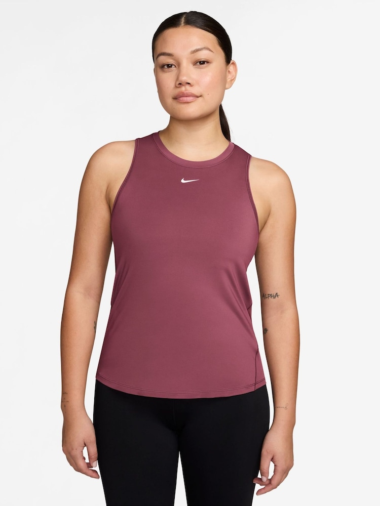 Nike Smoke Pink One Classic Dri-FIT Vest Top - Image 1 of 3