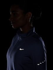 Nike Aluminum Blue Swift Dri-FIT UV 1/4-Zip Sweatshirt - Image 4 of 4