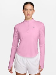Nike Pink Rise Tempo Dri-FIT 1/2-Zip Running Top - Image 1 of 4