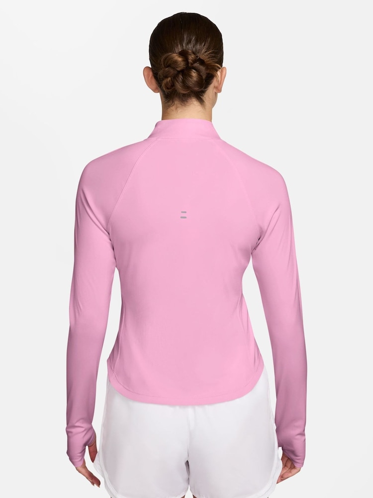 Nike Pink Rise Tempo Dri-FIT 1/2-Zip Running Top - Image 2 of 4 Nike Pink Rise Tempo Dri-FIT 1/2-Zip Running Top - Image 2 of 4