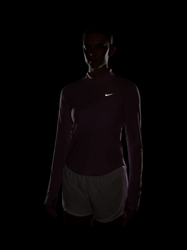Nike Pink Rise Tempo Dri-FIT 1/2-Zip Running Top - Image 4 of 4 Nike Pink Rise Tempo Dri-FIT 1/2-Zip Running Top - Image 4 of 4
