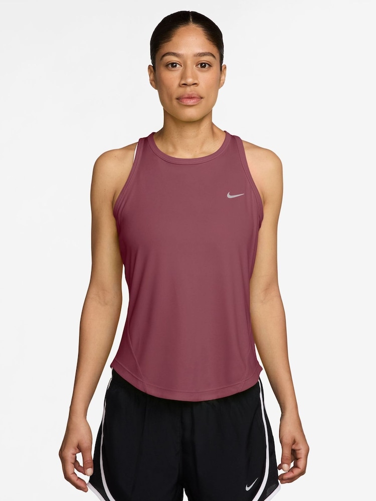 Nike Pink Smoke Tempo Dri-FIT Running Vest - Image 1 of 3 Nike Pink Smoke Tempo Dri-FIT Running Vest - Image 1 of 3