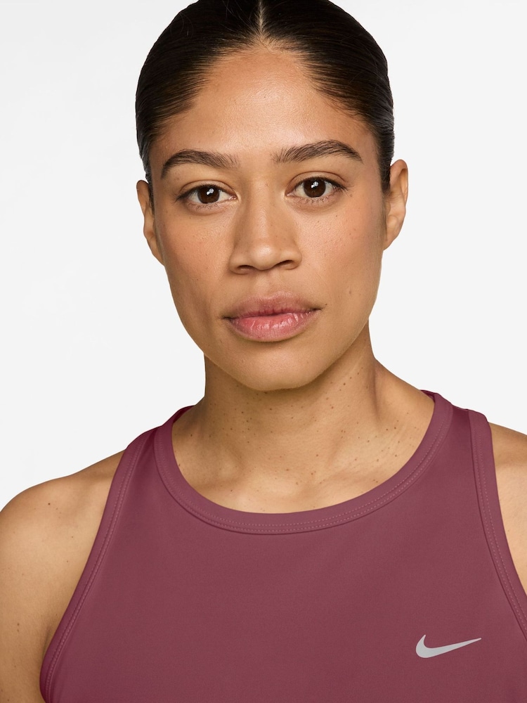 Nike Pink Smoke Tempo Dri-FIT Running Vest - Image 3 of 3 Nike Pink Smoke Tempo Dri-FIT Running Vest - Image 3 of 3