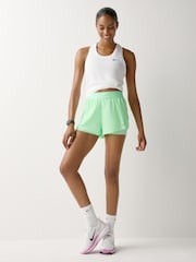 Nike Illusion Green Swift Dri-FIT Mid Rise 2-in-1 Running Shorts - Image 2 of 5