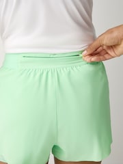 Nike Illusion Green Swift Dri-FIT Mid Rise 2-in-1 Running Shorts - Image 5 of 5