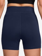 Nike Black Yellow Sportswear Classic High-Waisted 5" Biker Shorts - Image 2 of 4