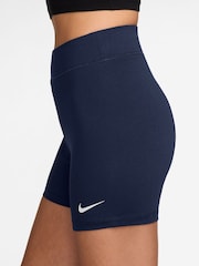 Nike Black Yellow Sportswear Classic High-Waisted 5" Biker Shorts - Image 3 of 4