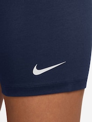 Nike Black Yellow Sportswear Classic High-Waisted 5" Biker Shorts - Image 4 of 4