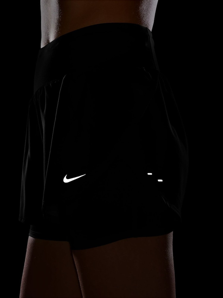 Nike Black Tempo Flow Dri-FIT High-Waisted 2-in-1 Running Shorts - Image 5 of 5