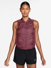 Nike Pink Smoke Tempo Repel Warm Running Gilet - Image 1 of 4