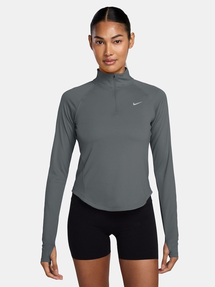 Nike Cool Grey Tempo Dri-FIT 1/2-Zip Running Top - Image 1 of 4