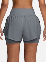 Nike Cool Grey Tempo Flow Dri-FIT High-Waisted 2-in-1 Running Shorts - Image 2 of 5