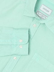Joules Mint Green Garment Dyed Cotton Twill Long Sleeve Shirt - Image 3 of 10