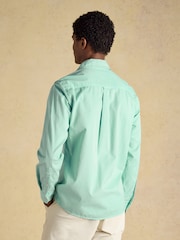 Joules Mint Green Garment Dyed Cotton Twill Long Sleeve Shirt - Image 4 of 10