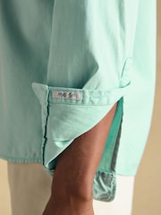 Joules Mint Green Garment Dyed Cotton Twill Long Sleeve Shirt - Image 6 of 10