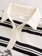Black/Ecru Stripe Long Sleeve Rugby Top (3-16yrs) - Image 8 of 11
