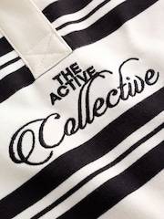 Black/Ecru Stripe Long Sleeve Rugby Top (3-16yrs) - Image 9 of 11