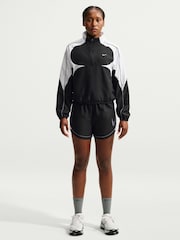 Nike Black Silver Tempo Dri FIT 1/2 Zip Running Jacket - Image 2 of 6