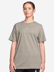 Nike Cream 2 Sportswear Essential Oversized T-Shirt - Image 1 of 3
