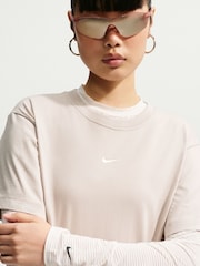 Nike Cream 2 Sportswear Essential Oversized T-Shirt - Image 4 of 5