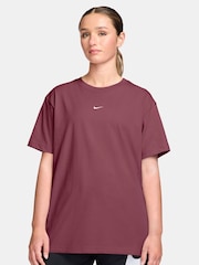 Nike Pink Smoke Sportswear Essential Oversized T-Shirt - Image 1 of 3