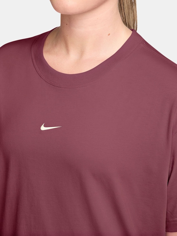 Nike Pink Smoke Sportswear Essential Oversized T-Shirt - Image 3 of 3 Nike Pink Smoke Sportswear Essential Oversized T-Shirt - Image 3 of 3