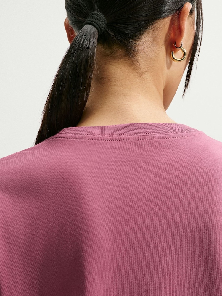 Nike Pink Smoke Sportswear Essential Oversized T-Shirt - Image 5 of 5 Nike Pink Smoke Sportswear Essential Oversized T-Shirt - Image 5 of 5