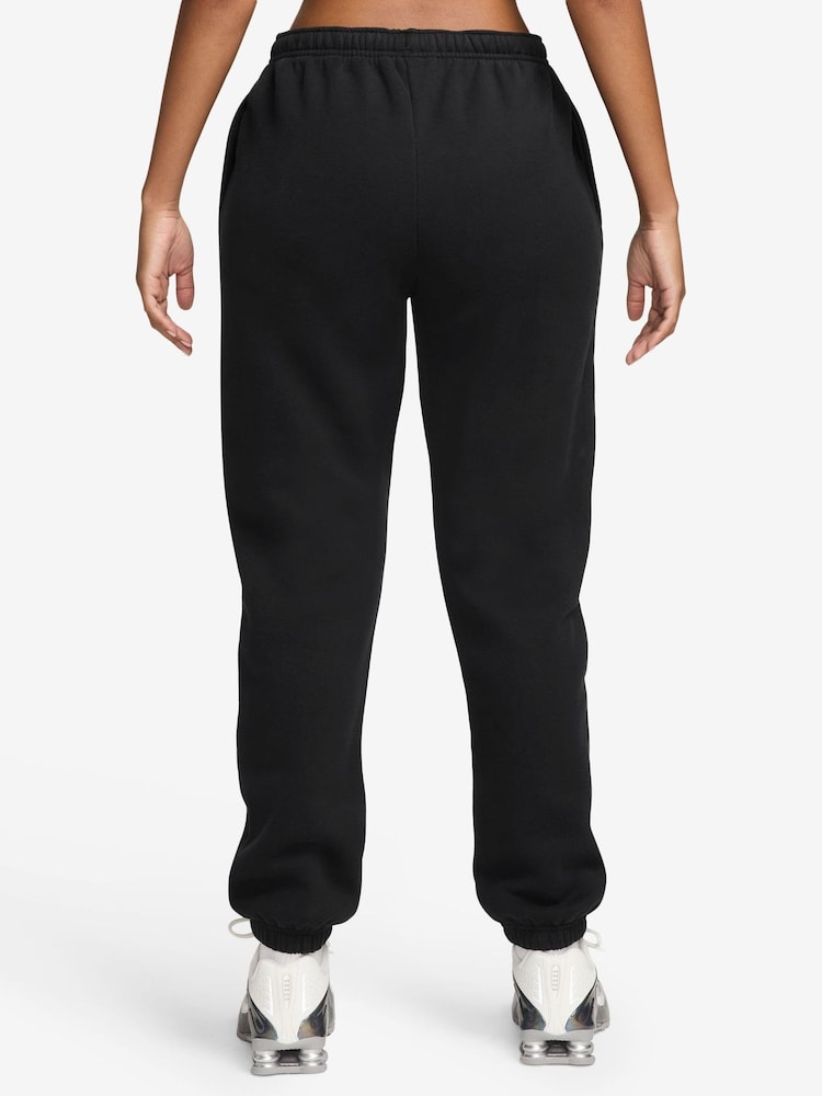 Nike Black Studio Fleece Mid Rise Cuffed Joggers - Image 2 of 3 Nike Black Studio Fleece Mid Rise Cuffed Joggers - Image 2 of 3