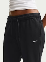Zwart - Nike Studio Fleece Mid Rise Joggingbroek met omslag - Afbeelding 6 van 7
