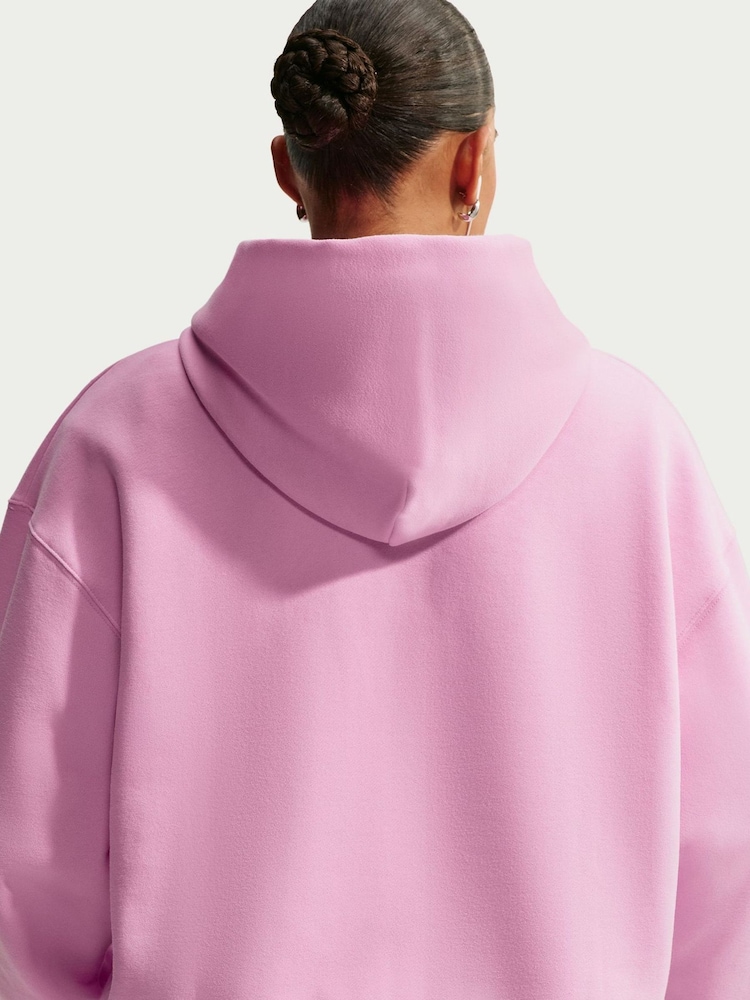 Rozā celšanās - Nike Studio Fleece Oversized džemperis ar kapuci - Attēls 6 no 6
