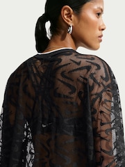Nike Black Sportswear Chill Lace Oversized Woven Jersey - Image 5 of 5