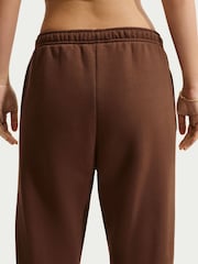 Nike Cacao Wow Brown Studio Fleece Wide Leg Joggers - Image 6 of 7
