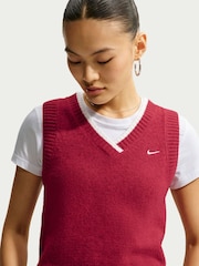Жесткий красный - Nike Chill трикотажная майка свободного кроя - Изображение 4 5
